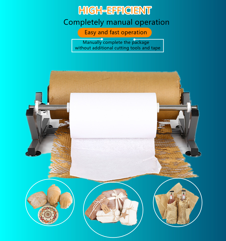 paper dispenser honeycomb Roll Wrapping Machine Honeycomb kraft packing paper cushion machine